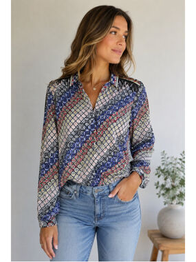 Marco De Vincenzo blouse button front embroidered unique sz 4